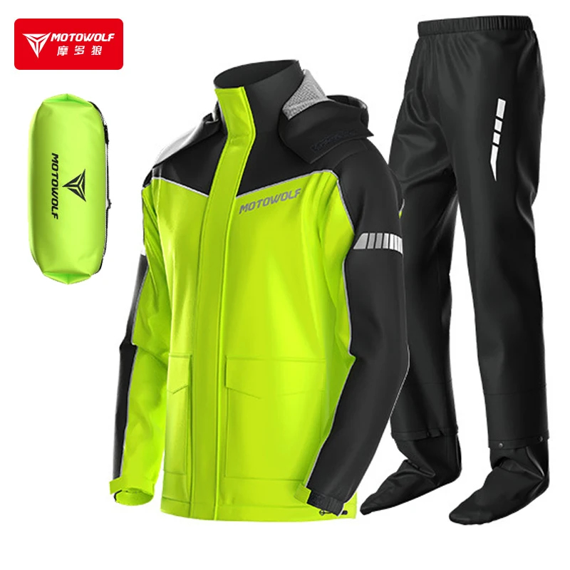 MOTOWOLF Motorcycle Raincoat A - Motorcycle Gear Mens 评论和价格